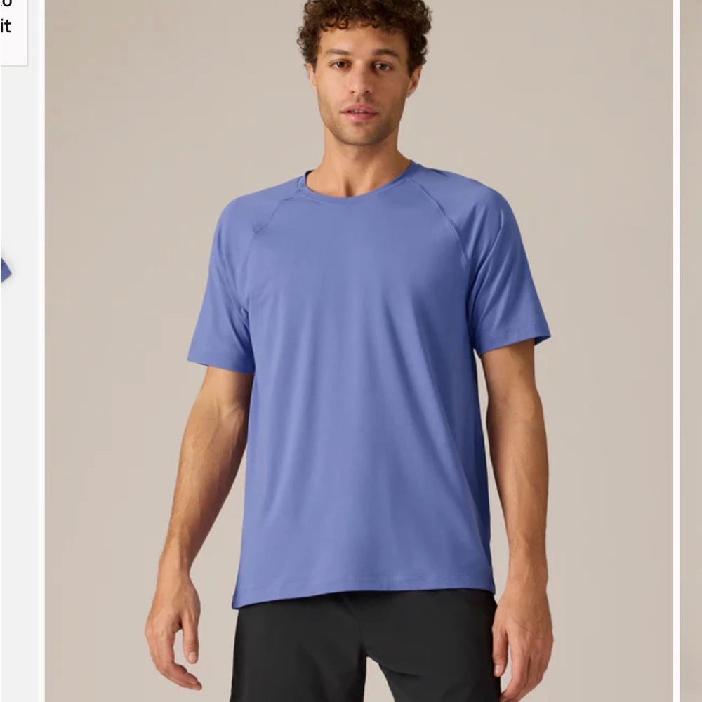 RHÔNE men’s Reign shirt Size LG Morning Blue